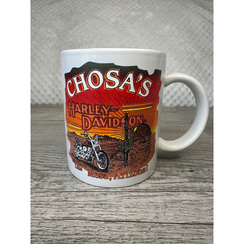 Harley-Davidson Chosa's Mesa Arizona Vintage Coffee Mug Ceramic Motorcycle Cup